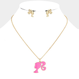 Barbie Pink Pendant Necklace