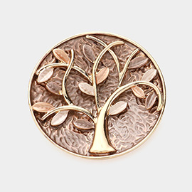Tree of Life Round Magnetic Brooch