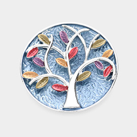 Tree of Life Round Magnetic Brooch