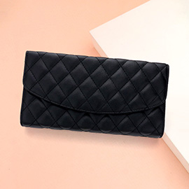 Quilted Wallet on Chain Clutch / Crossbody Bag