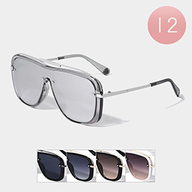 12PCS - Retro Aviator Sunglasses