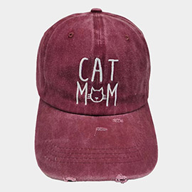 Cat Mom Message Baseball Cap
