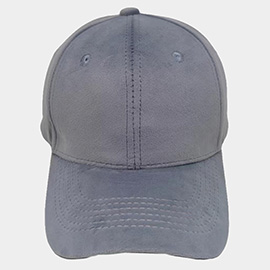 Faux Suede Solid Baseball Cap