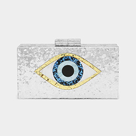 Glittered Evil Eye Clutch / Crossbody Bag