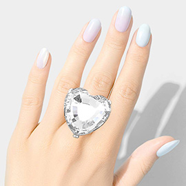 Heart Stone Stretch Ring