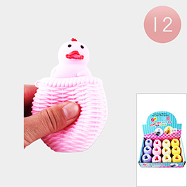 12PCS - Pop Up Chick Squeeze Kids Toys