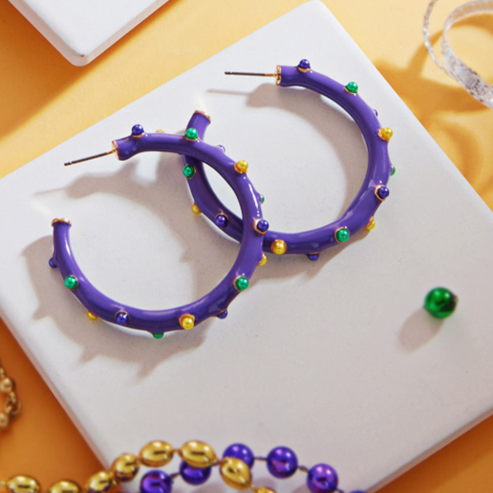 mardi gras pearl headband