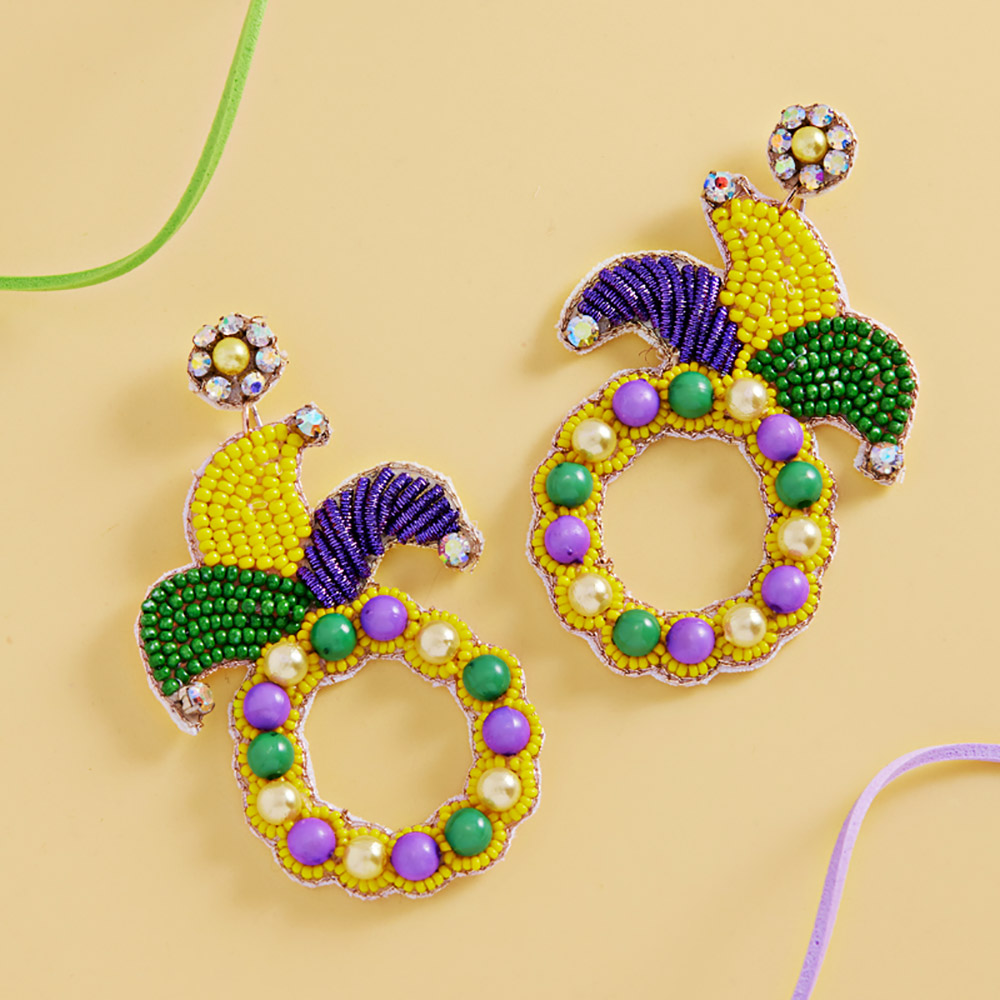 Purple, Green and Gold Mardi Gras Appliques from Beads by the Dozen