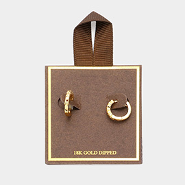 18L Gold Dipped Dainty Huggie Hoop Earrings