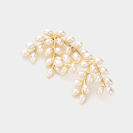 Pearl Leaf Earrings