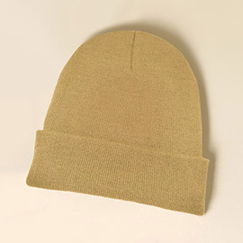 Solid Knit Beanie Hat