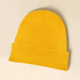 Solid Knit Beanie Hat