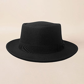 Bow Band Pointed Fedora Panama Hat