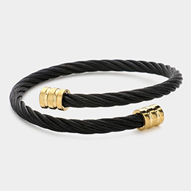 Metal Twisted Chain Cuff Bracelet