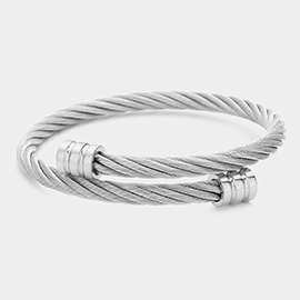 Metal Twisted Chain Cuff Bracelet