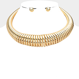 Metal Coil Choker Necklace
