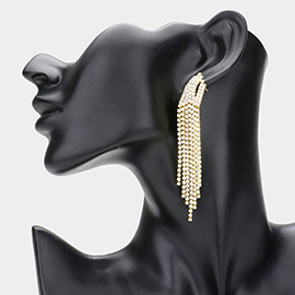Rhinestone Fringe Earrings