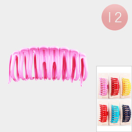 12PCS - Solid Claw Hair Clips