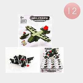 12PCS - Kids Assorted Military Series Lego Building Block Toys