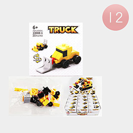 12PCS - Kids Assorted Truck Lego Building Block Toys