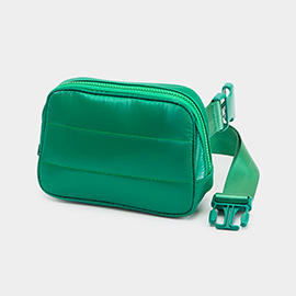 Puffer Rectangle Sling Bag / Fanny Bag / Belt Bag