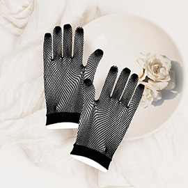 Fishnet Wedding Gloves