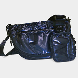 Puffer Half Moon Crossbody Bag