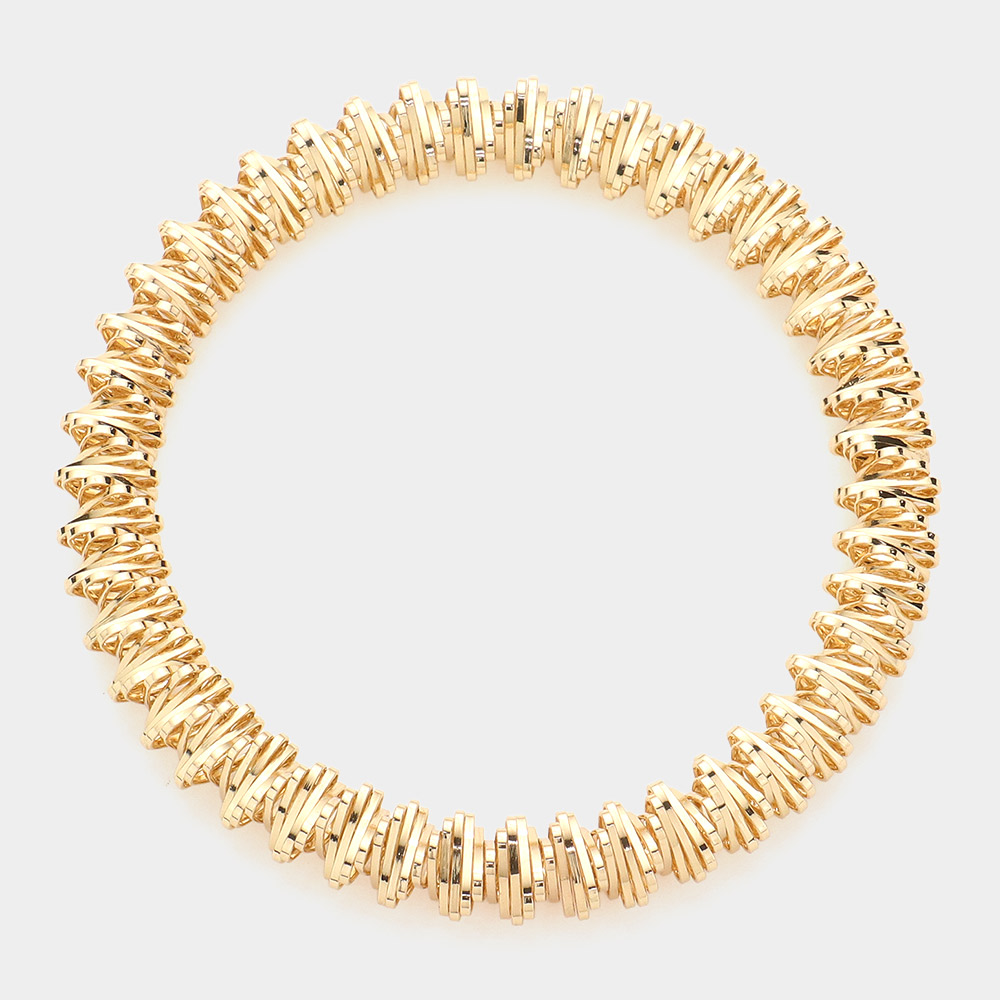 Textured Metal Stretch Bracelet