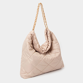 Padded Adjustable Metal Strap Shoulder Bag