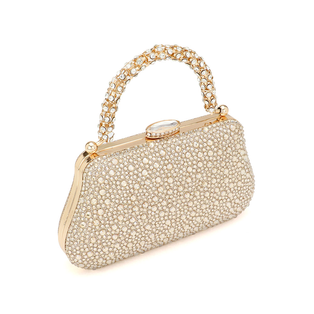 Bling Top Handle Crossbody Evening Bag