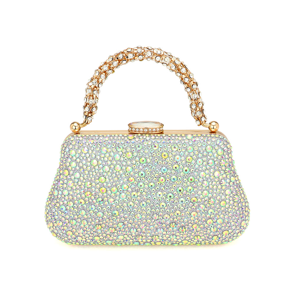 Bling Top Handle Crossbody Evening Bag