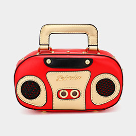 Retro Radio Boom Box Top Handle Handbag / Crossbody Bag