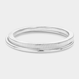 2PCS - Metal Double Layered Bangle Bracelets