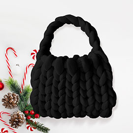 Chunky Giant Yarn Braided Tote Handbag
