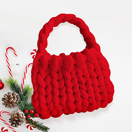 Chunky Giant Yarn Braided Tote Handbag