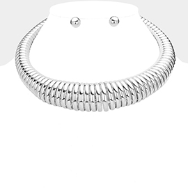 Metal Coil Choker Necklace