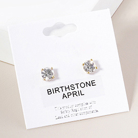 April - Birthstone Stud Earrings