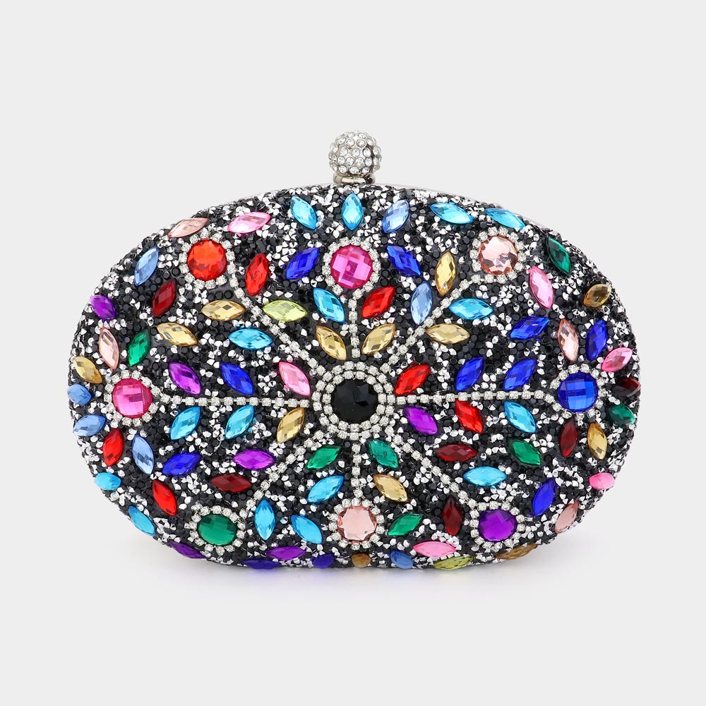 Marquise Stone Accented Bling Evening / Clutch Bag