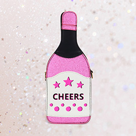 CHEERS Message Bottle Shaped Crossbody Bag