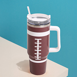 Sports Printed 40oz Stainless Steel Tumbler With Handle