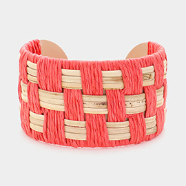 Raffia Weave Cuff Bracelet