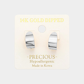 14K White Gold Dipped Hypoallergenic Metal Earrings