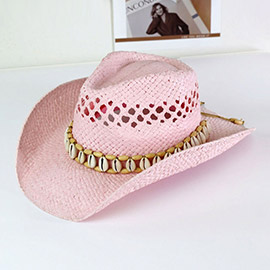 Seashells Band Cowboy Cowgirl Handmade Hat