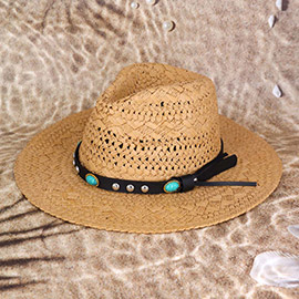 Straw Handmade Sun Hat With Beaded Band