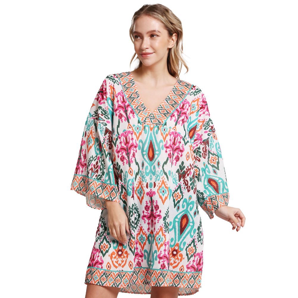 Abstract Printed Cover Up Dress