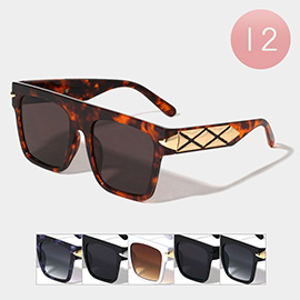 12PCS - Square Frame Wayfarer Sunglasses
