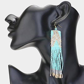 Beads Fringe Statement Earrings