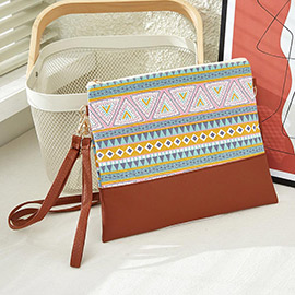 Aztec Pattern Mini Clutch / Crossbody Bag