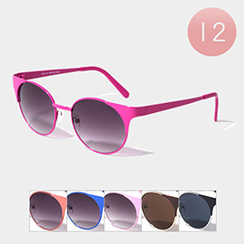 12PCS - Metal Cat Eye Frame Sunglasses