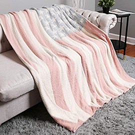 American USA Flag Reversible Throw Blanket